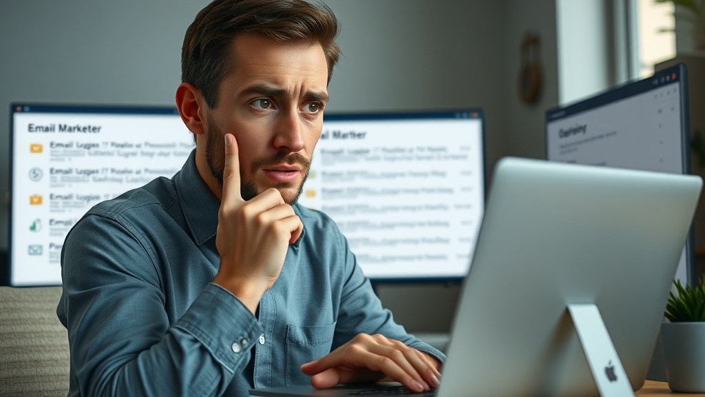 digital marketer considering email content quality and privacy concerns